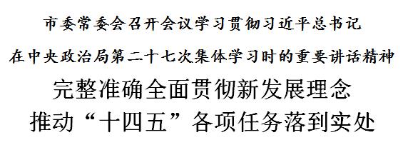 天津：完整准确全面贯彻新发展理念 推动“十四五”各项任务落到实处