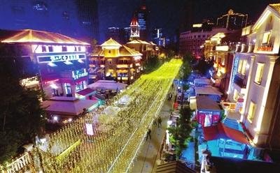 意风区全面灯光调试 以新面貌“五一”迎接游客
