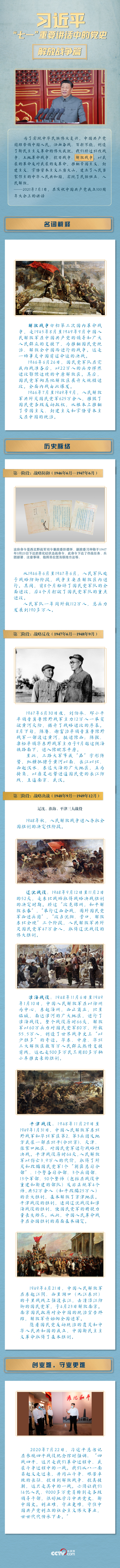 习近平“七一”重要讲话中的党史｜解放战争篇
