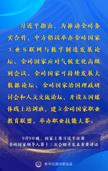 海报 | 习近平主席在金砖峰会上的重要讲话速览