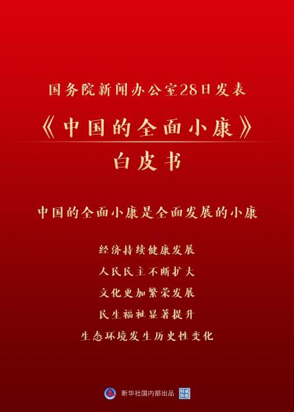 权威快报丨《中国的全面小康》白皮书发表