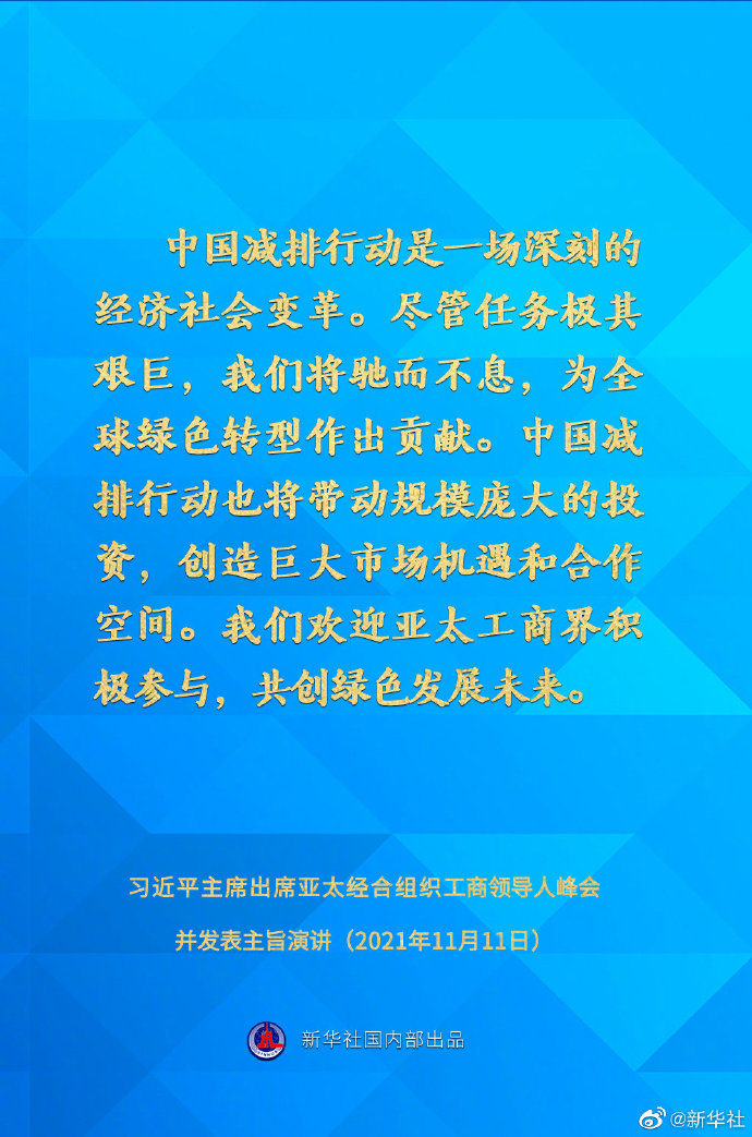习近平在亚太经合组织工商领导人峰会上的主旨演讲要点速览