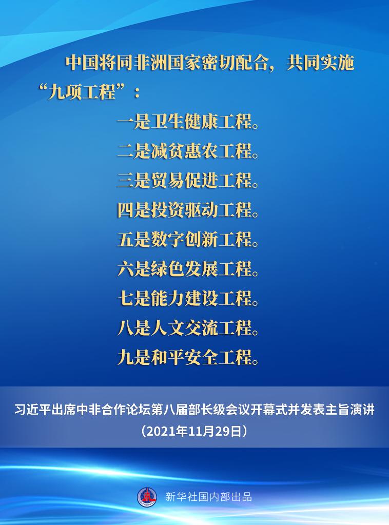 习近平在中非合作论坛第八届部长级会议开幕式上的主旨演讲要点速览