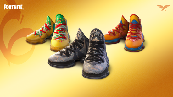  Nike 在游戏 Fortnite 中发布的 Nike LeBron 19 运动鞋