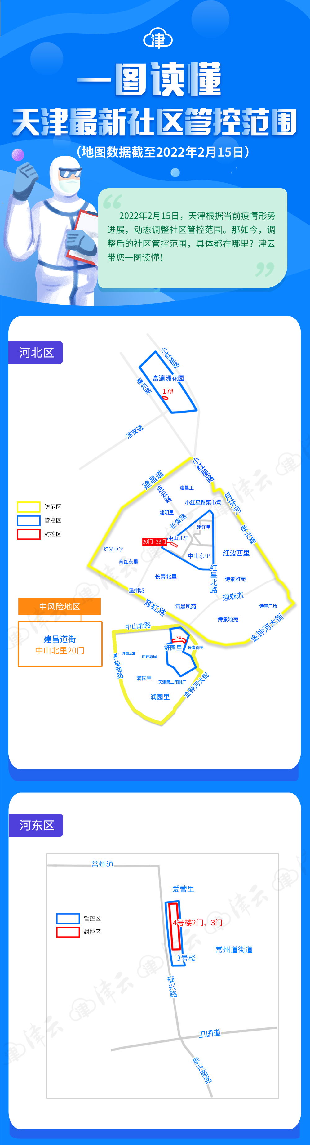 涉及四个区！天津最新社区管控范围一图读懂（截至2月15日）