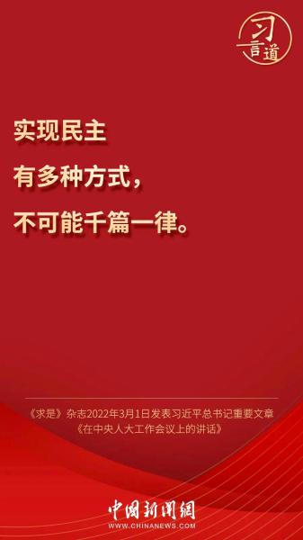 关于民主，习近平这样说