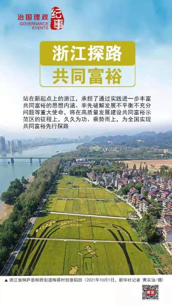 瞭望·治国理政纪事丨浙江探路共同富裕