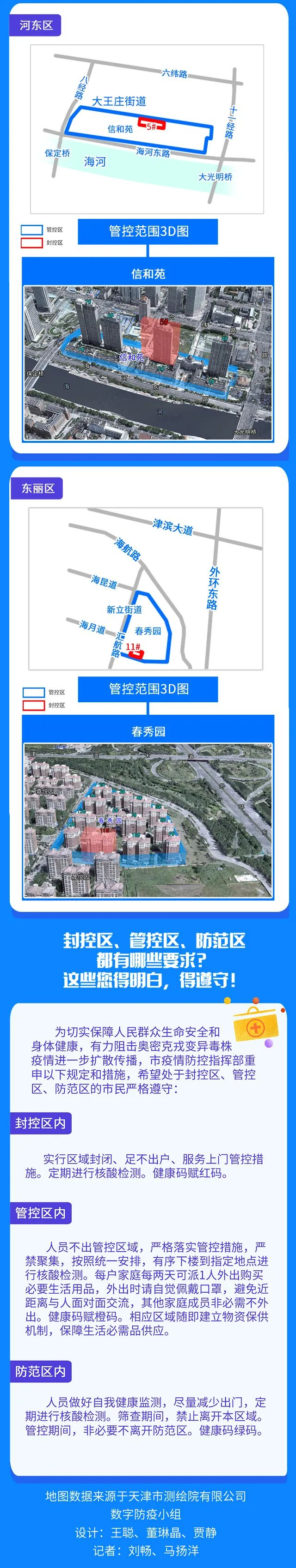 一图读懂天津疫情管控范围（截至3月13日22时）
