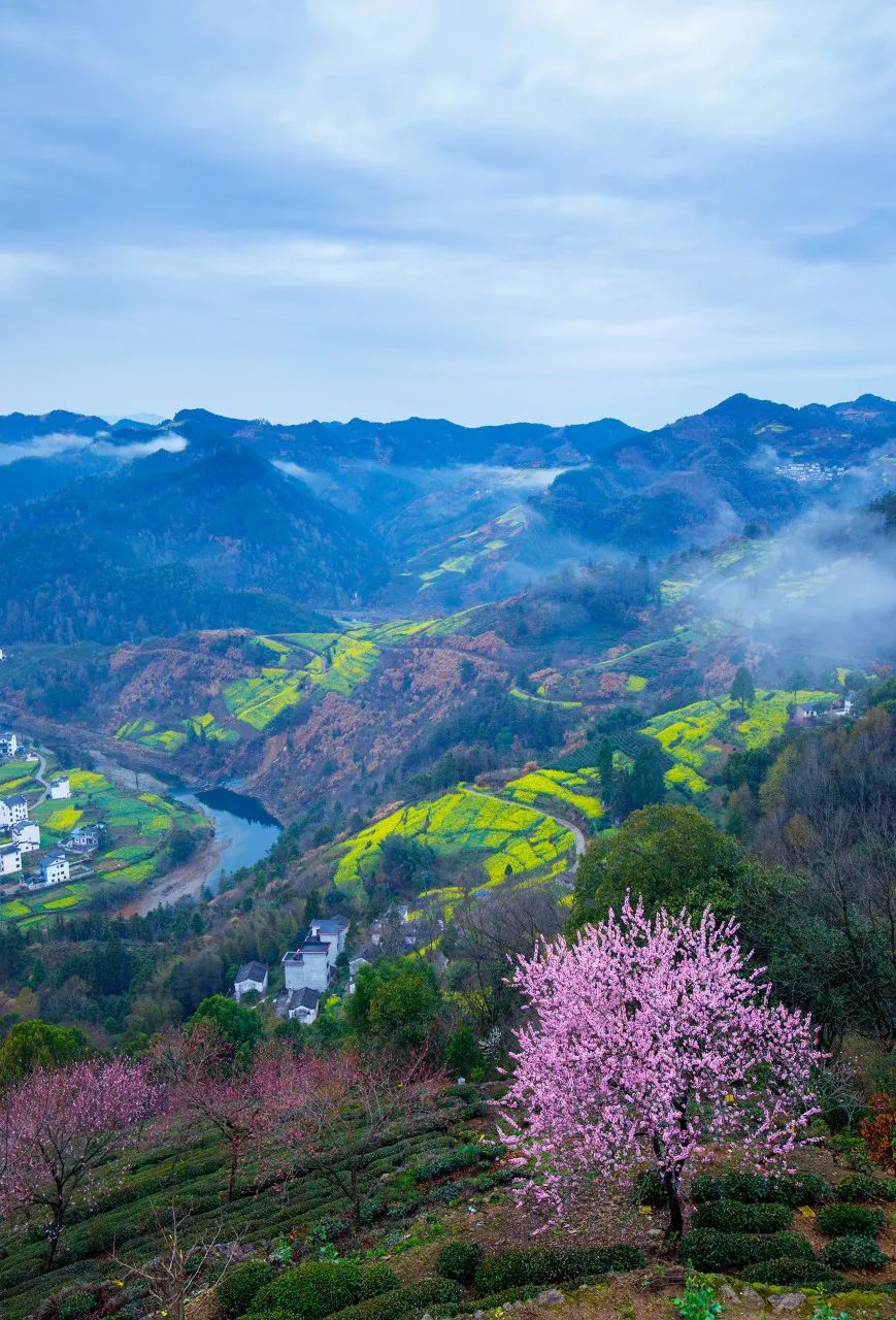 春回大地，安徽歙县石潭村春季自然风光。