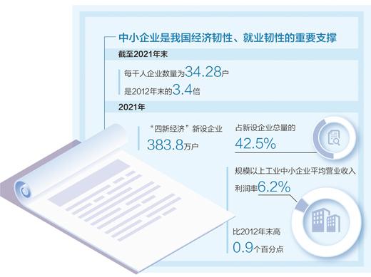 10年增长2.7倍 质量效益不断提升 全国中小微企业数量达4800万户