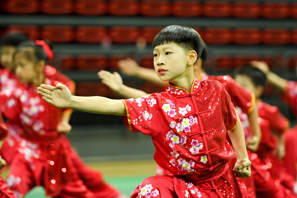 少儿武术比赛开锣 千名萌娃比拼功夫